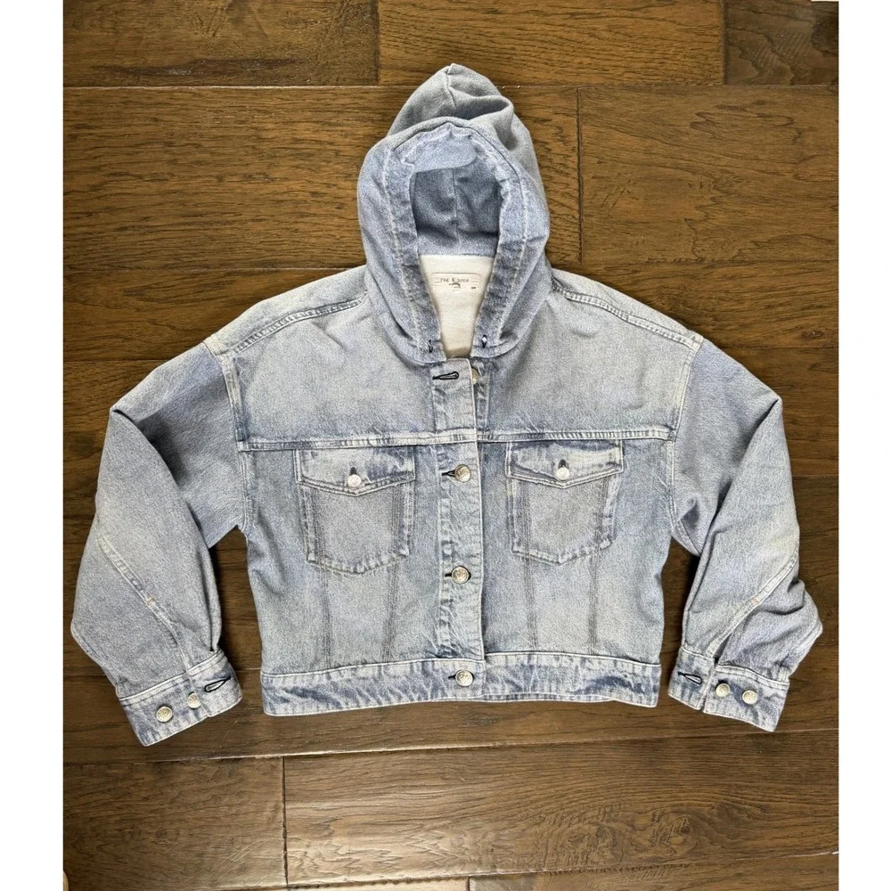 Rag & Bone Miramar Hooded Trucker Jacket Medium Designer Knit - Picture 1 of 3